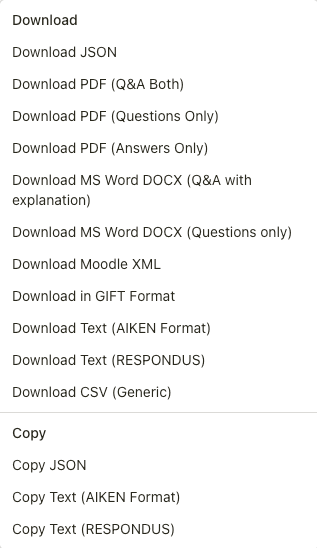 Export: share your outputs